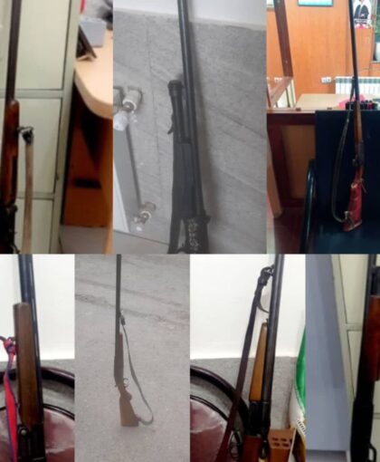 کشف و ضبط هفت قبضه سلاح شکاری در ماسال