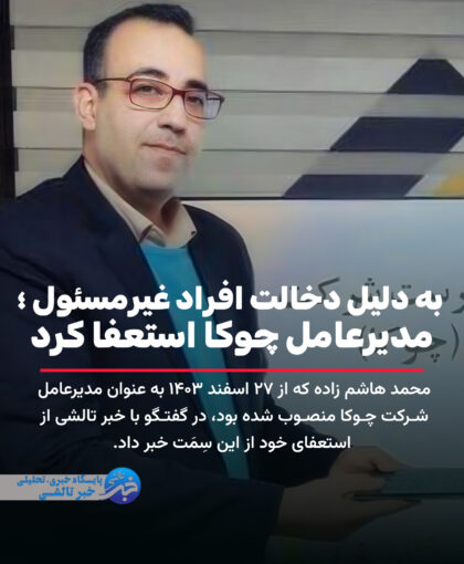 مدیرعامل شرکت چوب و کاغذ چوکا استعفا کرد